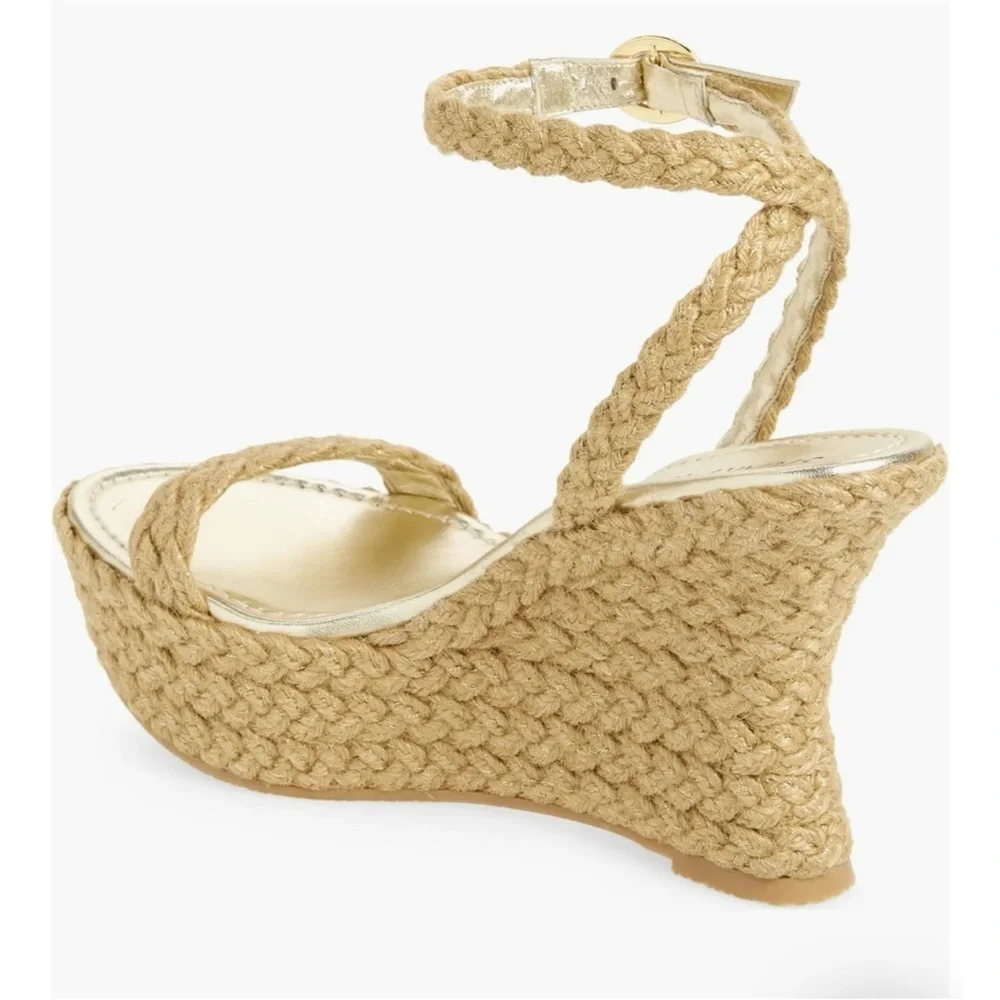 Stuart Weitzman Braida Strap Espadrille Wedge Sandal  size 11.5 - Picture 2 of 7